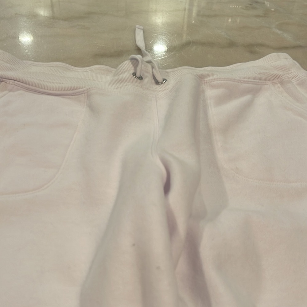 White Calvin Klein Lounge long sleeve shirt and matching drawstring pant - Picture 3 of 4